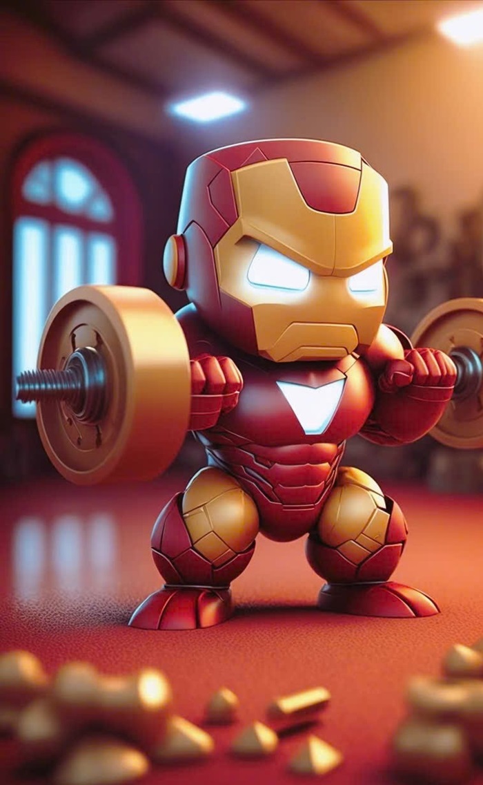 Ảnh Ironman chibi với tia sáng