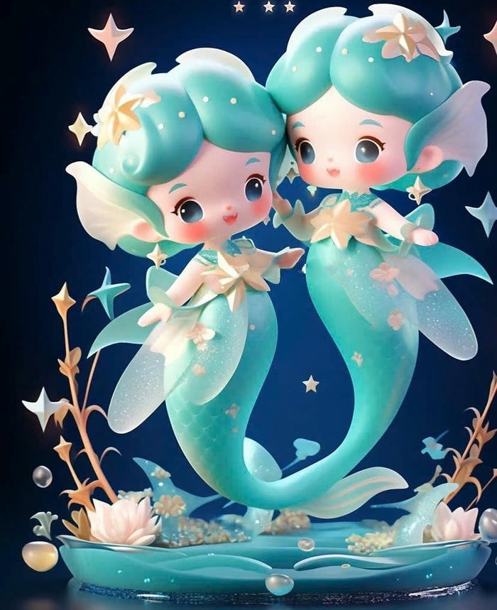 Hình ảnh Song Ngư chibi pastel