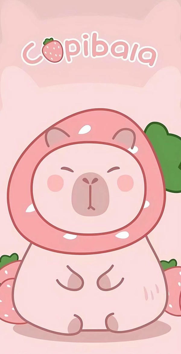 capybara chibi hồng