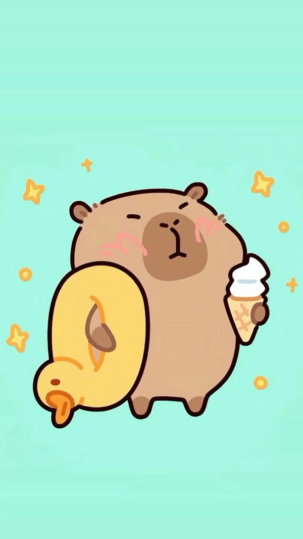 capybara chibi ngầu