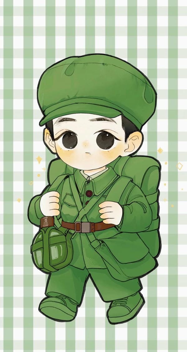 chú bộ đội chibi