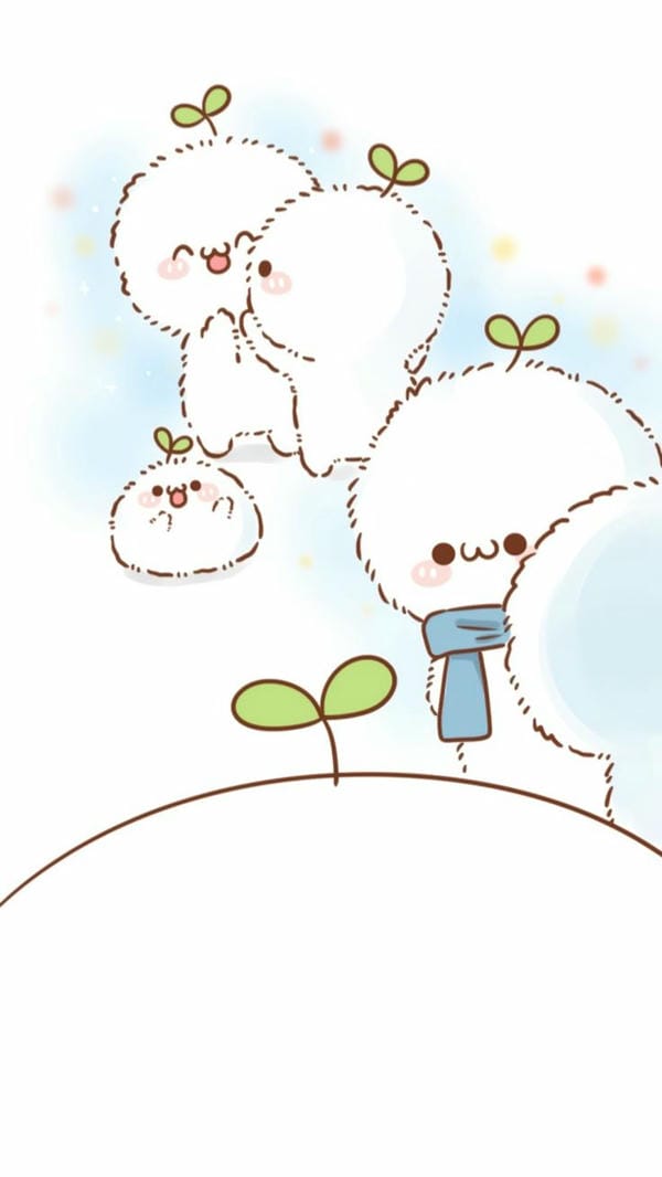 hình bánh bao chibi cute xiên bao