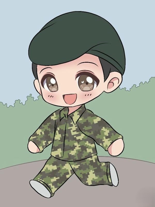 hình bộ đội chibi