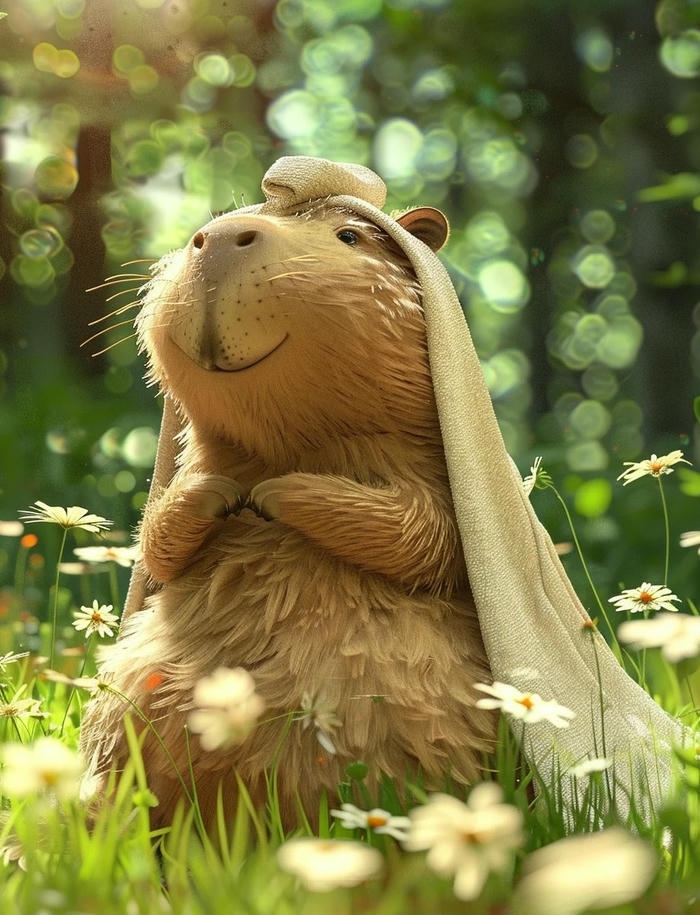 hình nền capybara cute