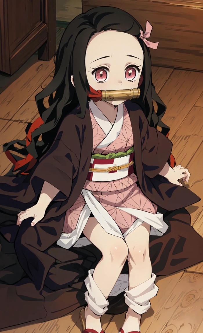 hình vẽ nezuko chibi