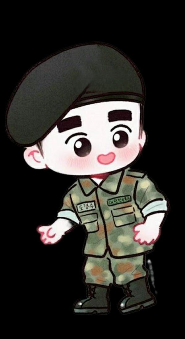 vẽ chú bộ đội chibi