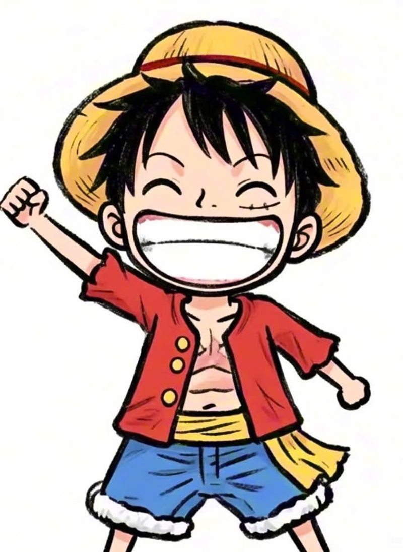 vẽ luffy chibi