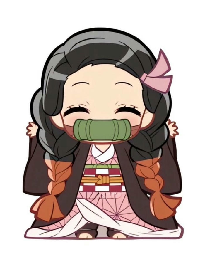 vẽ nezuko chibi cute